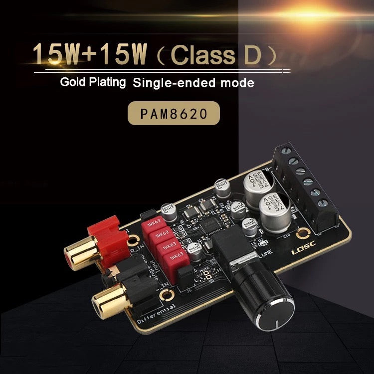 15W*2 2.0 CH PAM8620 Digital Audio Amplifier Board DC 8V-26V Home Audio Stereo AMP Board DIY for Speaker pcb assembly Customize