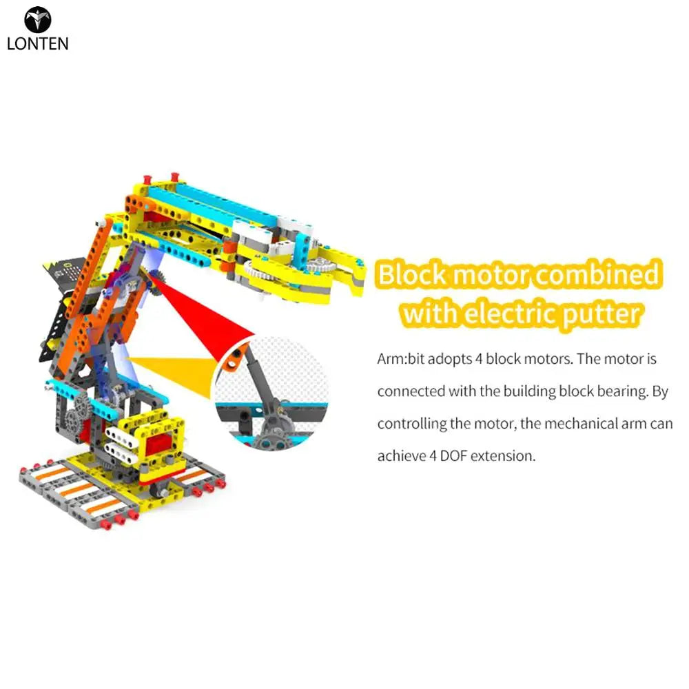 Custom Lonten 2019 New for Micro:bit Programmable Building Block DIY Smart Robotic Arm Kit High Tech Toys Gift Manufacturer
