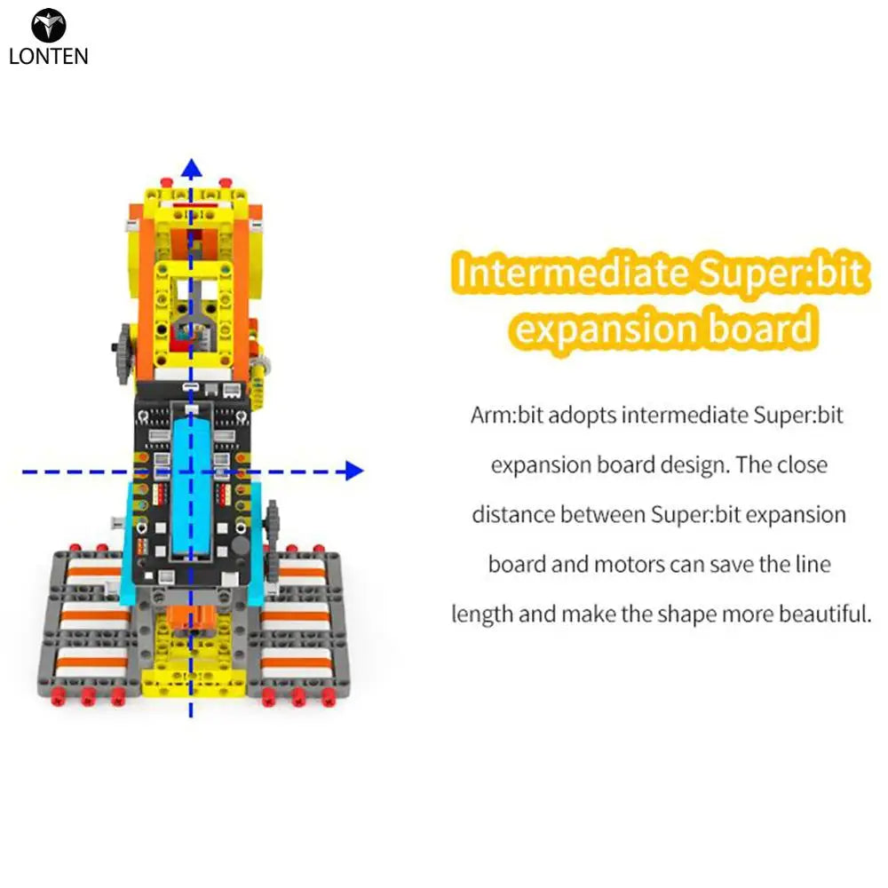 Custom Lonten 2019 New for Micro:bit Programmable Building Block DIY Smart Robotic Arm Kit High Tech Toys Gift Manufacturer