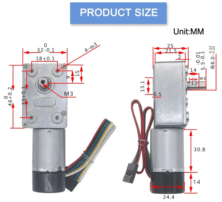 Custom JGY-370GB Worm Gear High Quality Encoder Cover Dust Self Locking Motor DC12V Reversible For Automatic Curtain Mechanical Parts Manufacturer