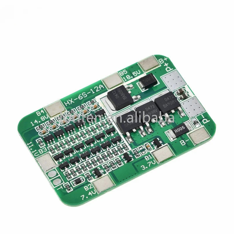 Custom 6S 15A 24V PCB BMS Protection Board For 6 Pack 18650 Li-ion Lithium Battery Cell Module New Arrival Manufacturer