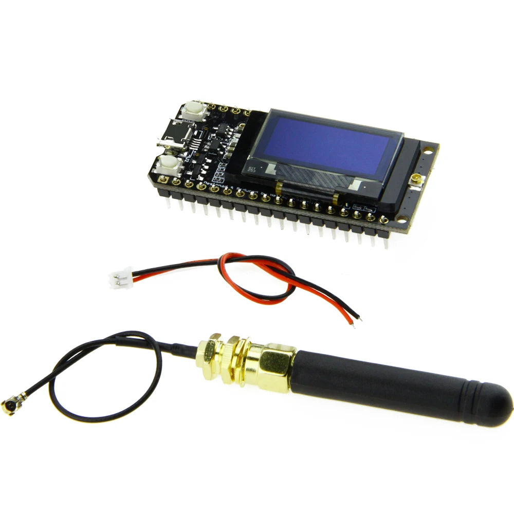 Custom TTGO LORA32 868/915Mhz ESP32 LoRa OLED 0.96 Inch Display WIFI ESP32 ESP-32 Module with Antenna plastic tilt for pcba Manufacturer