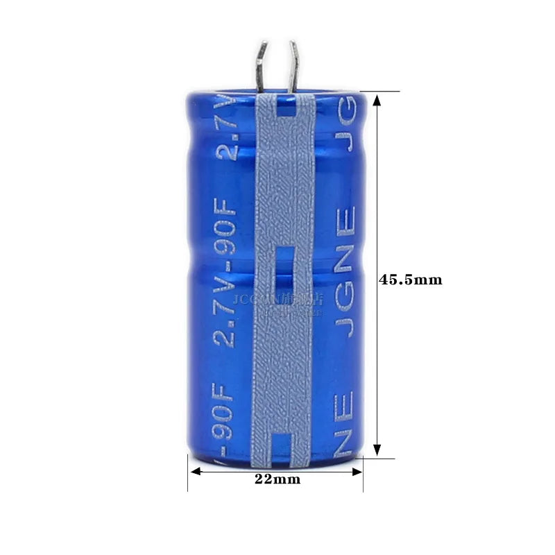 Custom 2Pcs Super Capacitor 2.7V 1F 2F 3F 6.8F 8F 10F 15F 20F 30F 40F 50F 80F 90F 100F 120F 200F 300F 400F Farah Capacitors Manufacturer