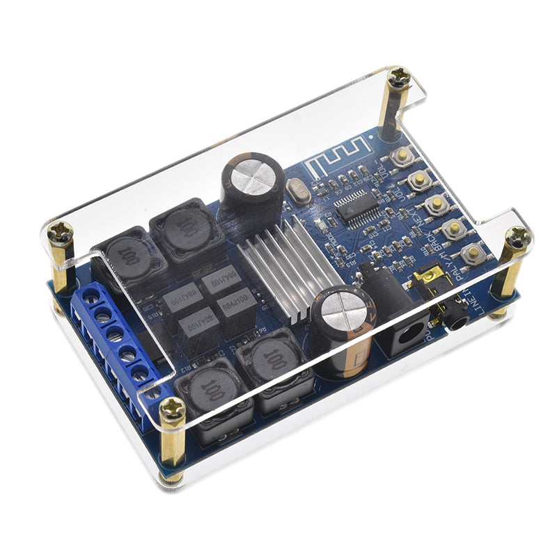 50W*2 Digital Home Audio Amplifier DIY Module with Case DC4.7-27V Dual Channel Stereo Amplifier Board pcb assembly