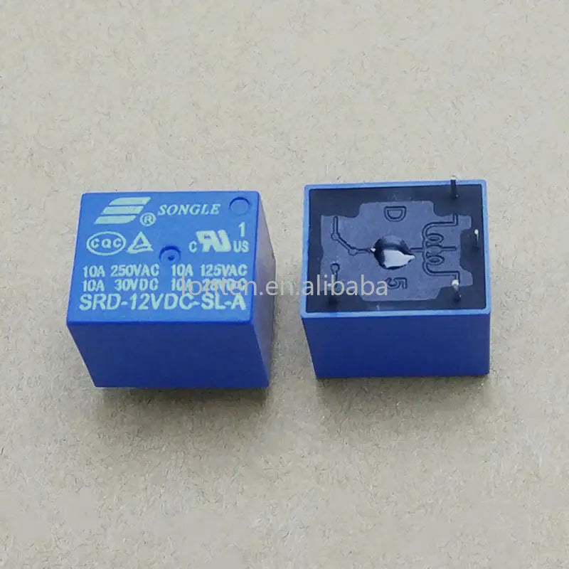 Custom 10 Pcs DC 12V Coil SPDT 4 Pin Mini Power Relay PCB Type SRD-12VDC-SL-A High quality Manufacturer