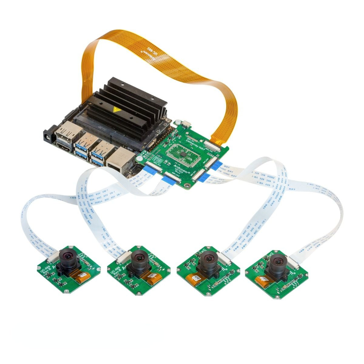 Arducam 1MP*4 Quadrascopic Monochrome Camera Bundle Kit for Raspberry Pi Custom PCB wireless pcba powerbank