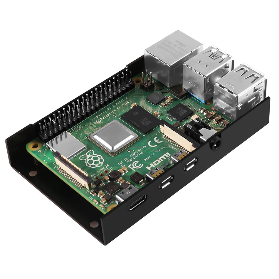Custom Lonten on stock Raspberry Pi 4 Aluminum Case Box heat sink Cooling fan with high efficient cooling for Raspberry Pi 4 Manufacturer