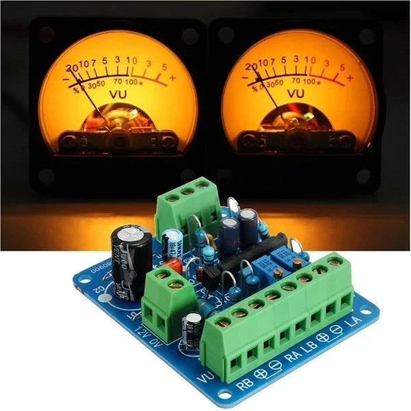 Custom Audio Level Amp Driver Board With Two VU Meter Module Manufacturer