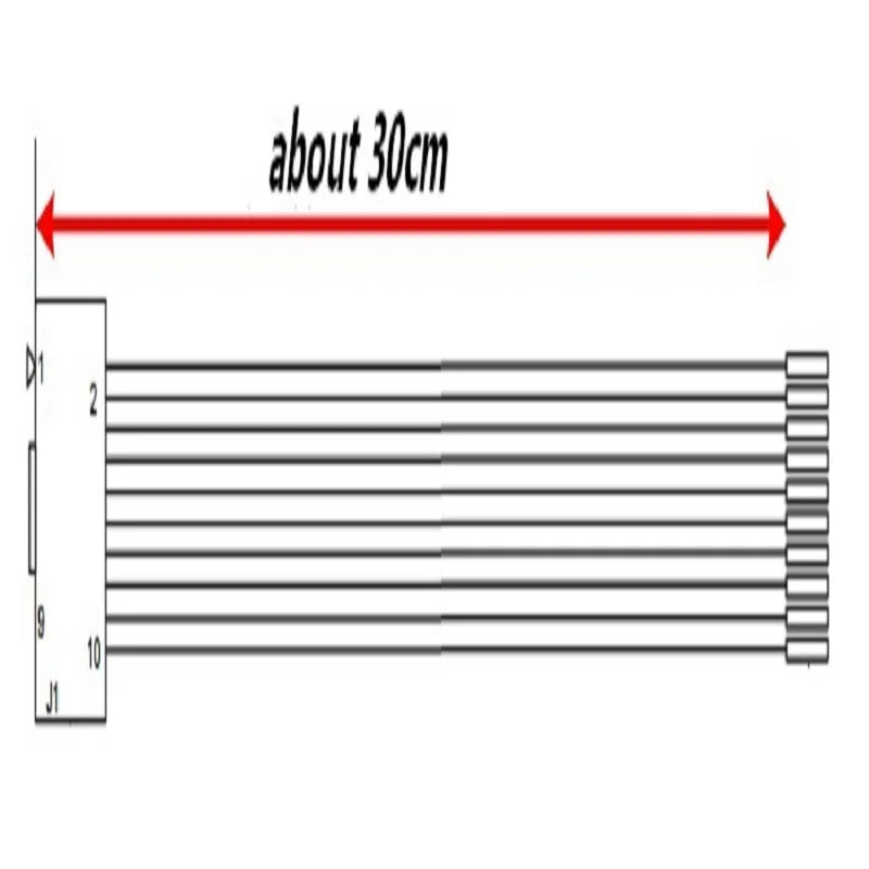Custom OEM JTAG IDC ISP Wire 2*5 to 10*1 Pin Cable FC-10P 2.54mm for Logic Analyzer Xilinx Altera Lattice FPGA CPLD USB Programmer Manufacturer