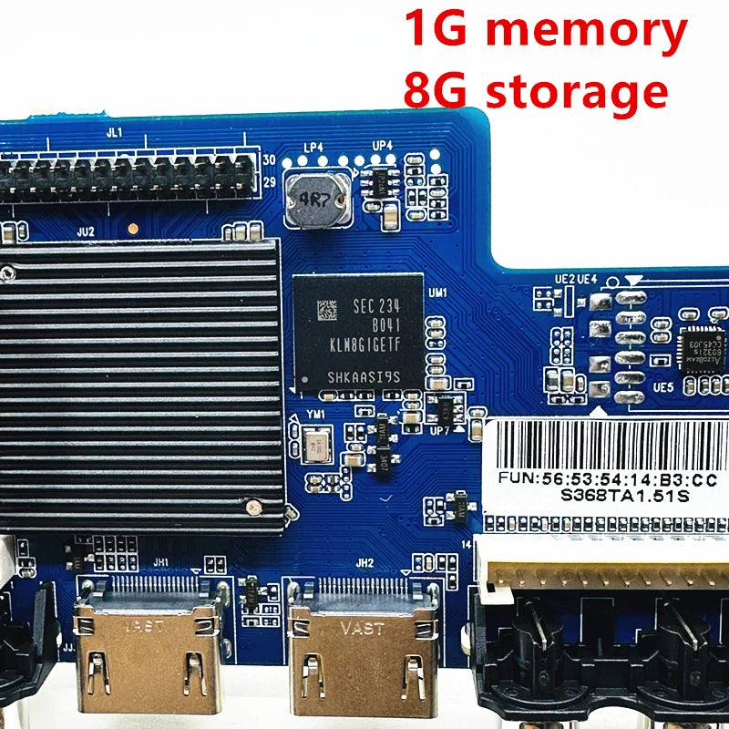 Custom New Android TV motherboard S368A1.5 A53X4 Android 9.0 system 1G+8G 512MB+4G can be selectedManufacturer