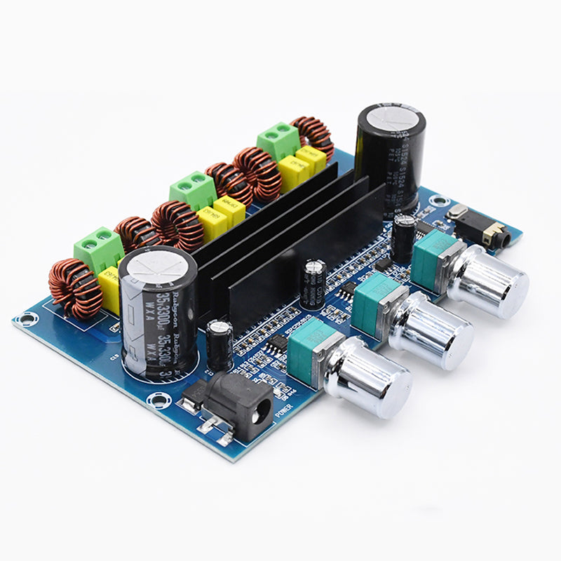 2*50W+100W 5.0 dual TPA3116D2 Power Subwoofer Amplifier Board 2.1 Channel TPA3116 Audio Stereo equalizer AUX Amp pcb assembly Customize