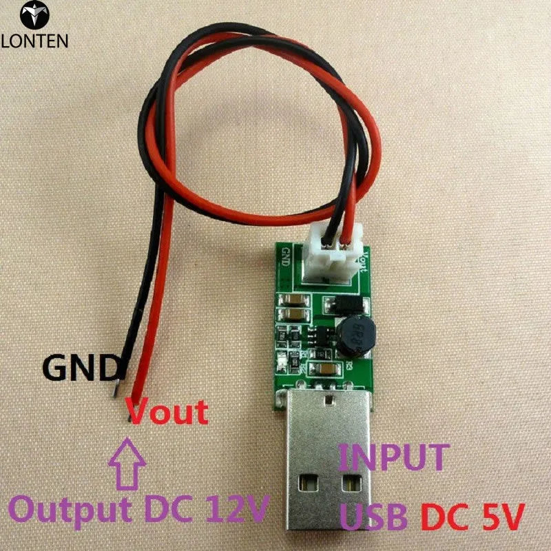 Custom CE017*2 2pcs DC DC Converter USB 5V to 12V Step Up Boost Module With XH2.54 2 Pin 20cm Power Wire Cable Manufacturer