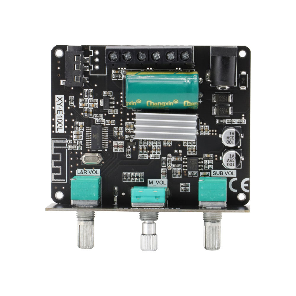 2*50W+100W Power Subwoofer audio Amplifier Board Class D 2.1 CH Home Theater Audio Stereo Equalizer APP AUX Amp pcb assembly Customize