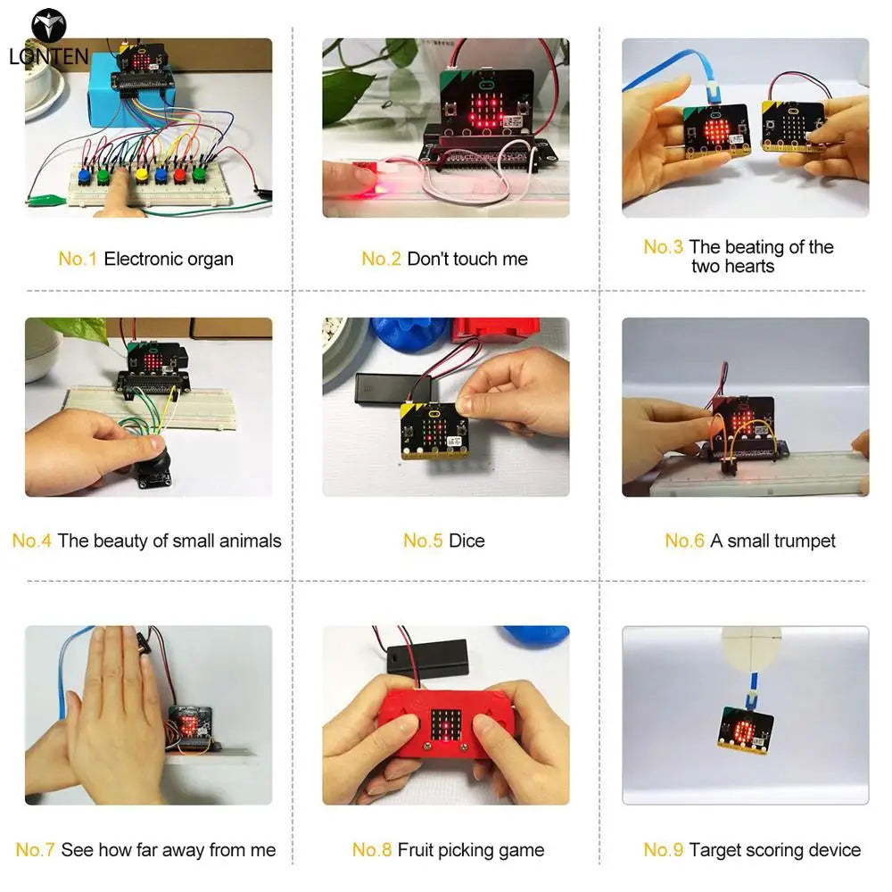 Custom Lonten Starter Learning Kit for Micro bit Board Graphical Programmable STEM High Tech Toys for Kids( for Micro:bit Board Not Inc Manufacturer