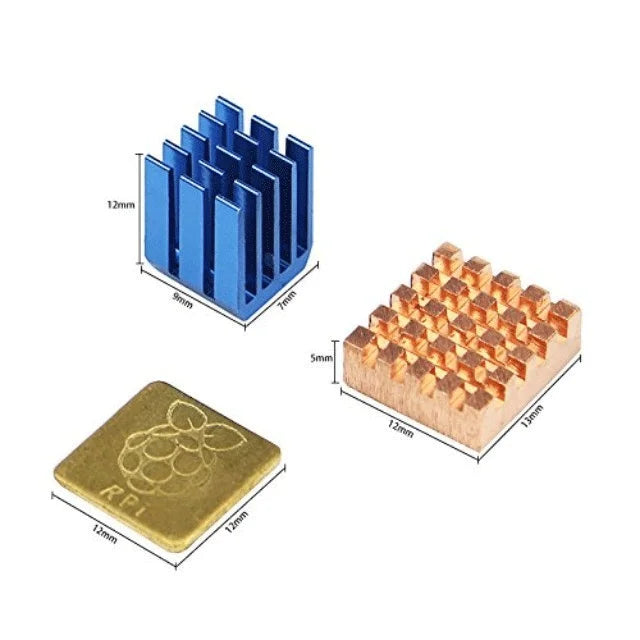 Custom Lonten For Raspberry Pi 3/2 Model B Heat Sink 1 Aluminum + 2 Copper With Logo real thermal conducting tape Cooling Heat Sink Manufacturer