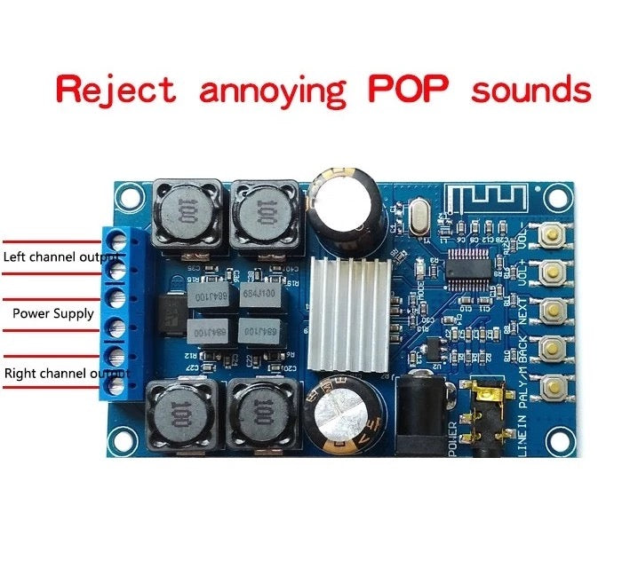 50W*2 Digital Home Audio Amplifier DIY Module with Case DC4.7-27V Dual Channel Stereo Amplifier Board pcb assembly