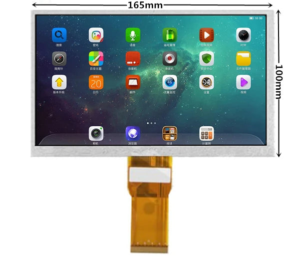 Custom 7 Inch LCD Display Screen(1024*600),(165*100 mm) 50 Pin) For Tablet PC Lattepanda Raspberry Pi Banana Pi Manufacturer