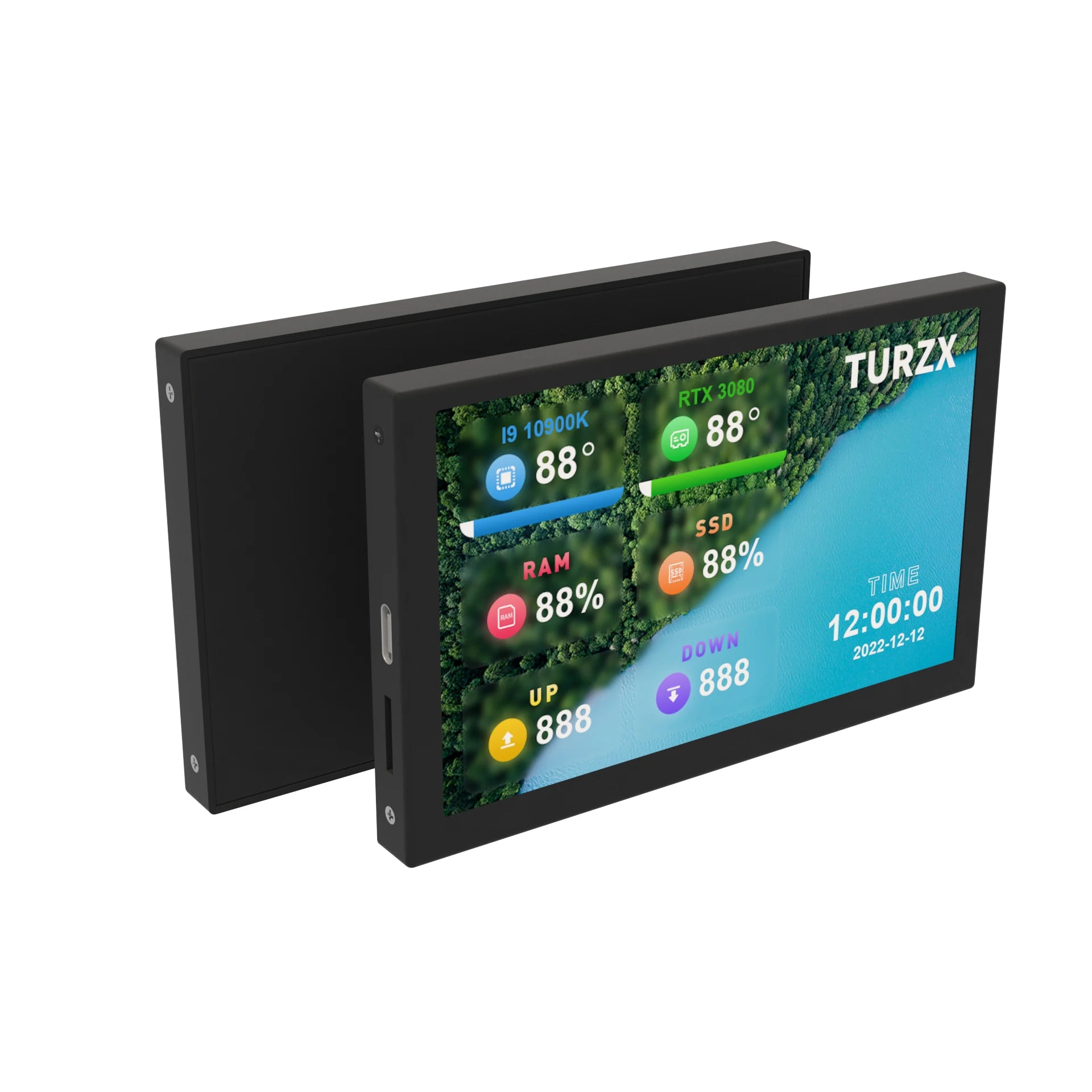 Custom 5 Inch IPS LCD Monitor 800*480 Display AIDA64 USB Display Sub-S ...