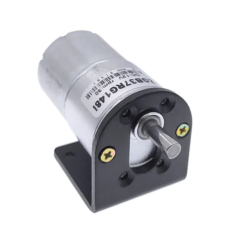 Custom 24V 12V DC motor with mounting bracket high torque GB37RG eccentric shaft gear motor+motor holder Manufacturer