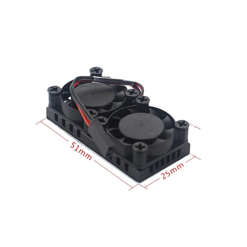 Custom Lonten Raspberry Pi Model B Dual Fan with Heat Sink Ultimate Double Cooling Fans Cooler Optional Raspberry Pi fan Manufacturer