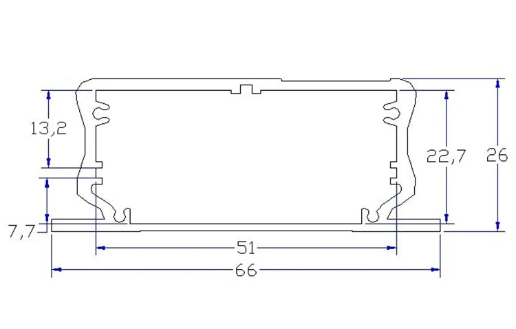 Custom Silver color aluminum housing case for electronics project case 26H)x58(W)x84(L) mm Manufacturer