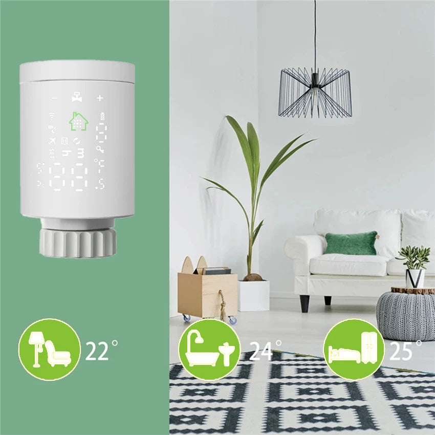 Custom LT Tuya ZigBee3.0 smart home Radiator Actuator Programmable Thermostatic Radiator Valve Temperature Controller Manufacturer
