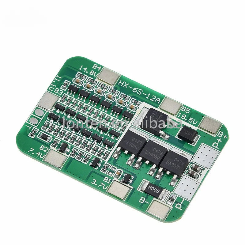Custom 6S 15A 24V PCB BMS Protection Board For 6 Pack 18650 Li-ion Lithium Battery Cell Module New Arrival Manufacturer