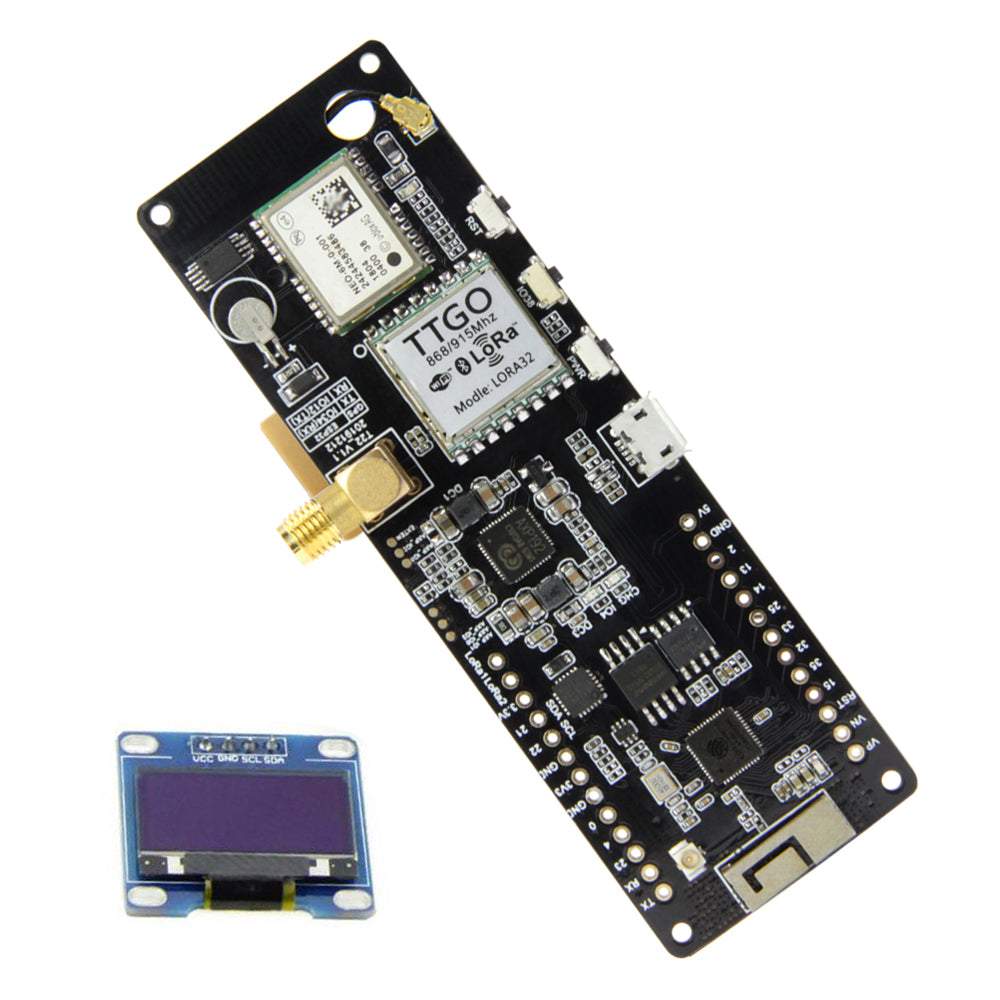 TTGO T-Beam V1.1 ESP32 433/868/915/923Mhz WiFi Module ESP32 GPS NEO-6M 18650 Battery Holder With OLED Custom PCB customize