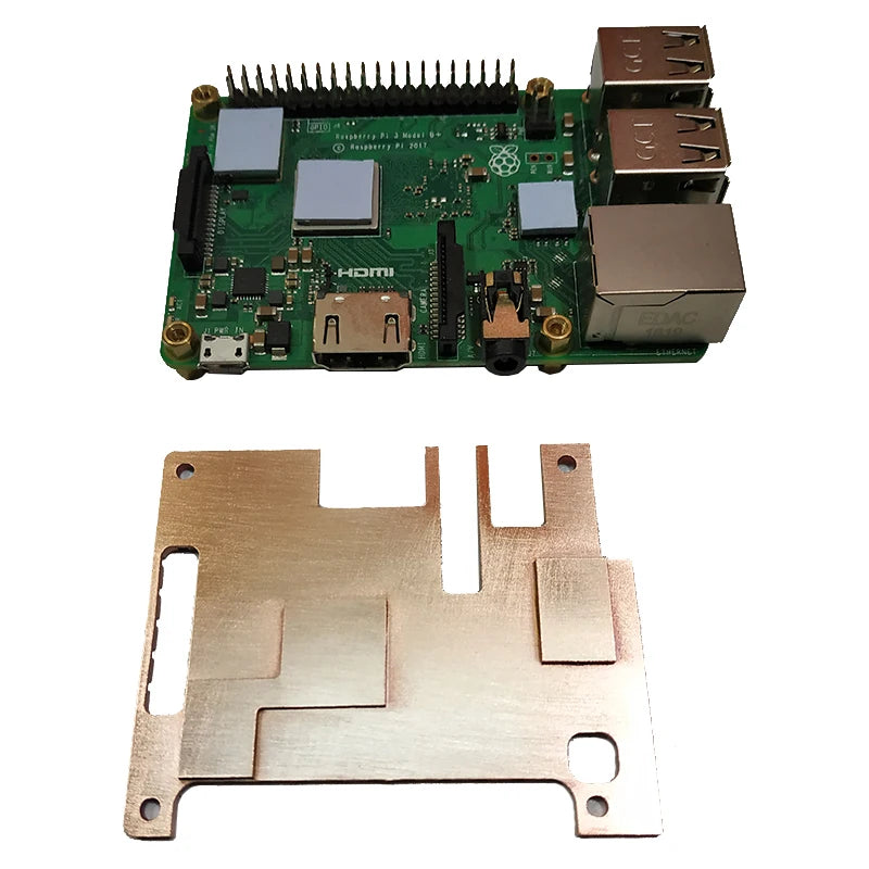 Custom Raspberry Pi 3 Mode Copper Heatsink Protective Case Passive Cooling Protective Shell Metal Enclosure for Raspberry Pi 3/3B+ Mod Manufacturer