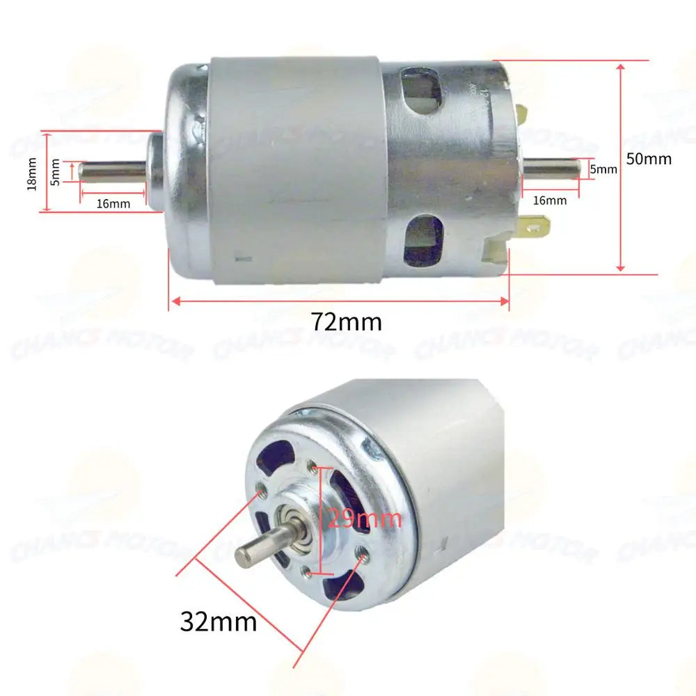 Custom 895 Dual Output Shaft Motor DC 12V-24V 6000RPM-12000RPM PWM Speed Controller Reversing Switch for Electrical Tools DIY Manufacturer
