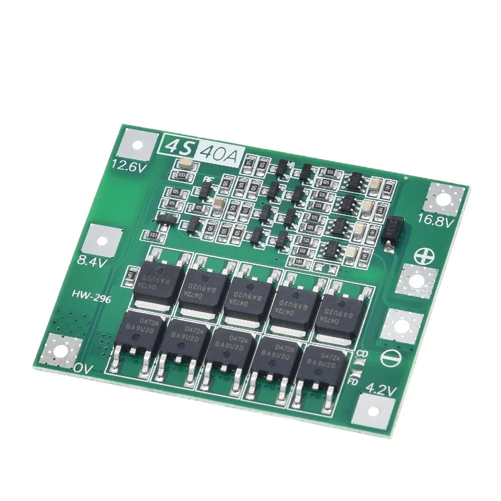 Custom 4S 40A Li-ion Lithium Battery 18650 Charger PCB BMS Protection Board with Balance For Drill Motor 14.8V 16.8V Lipo Cell Module Manufacturer
