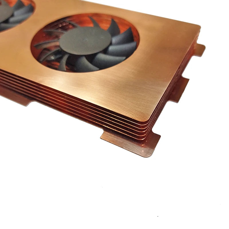 Custom Pure Copper GPU Backplate Radiator Kit Graphics Card Backplane Memory Cooler Dual Fan GPU Heatsink for RTX 3090 3080 3070 Manufacturer