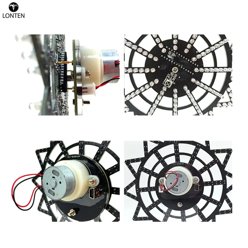 Custom Lonten DIY Colorful LED Automatic Rotating Ferris Wheel Kit Electronic Components DIY Ferris Wheel Infrared Remote Ferris Wheel Manufacturer