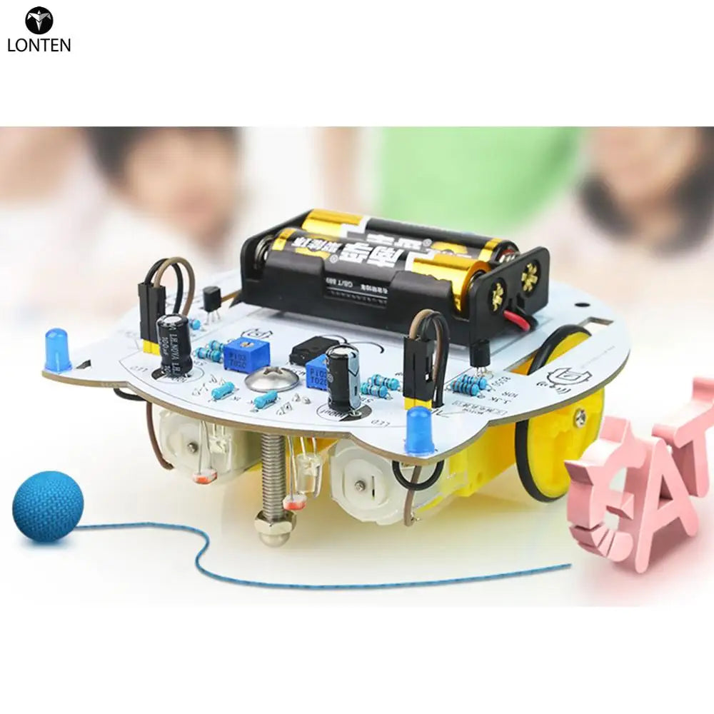 Custom Lonten DIY High Tech Toys Mini Cat DIY Smart RC Robot Car Tracking STEAM Educational Programmable ToysKit Manufacturer