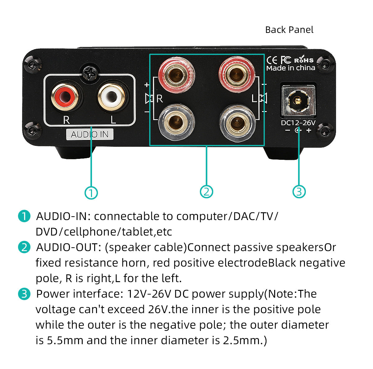 2*50W TDA7492 High Power Class D Digital Audio Power Amplifier home theater AMP Amplifiers pcb assembly Customize