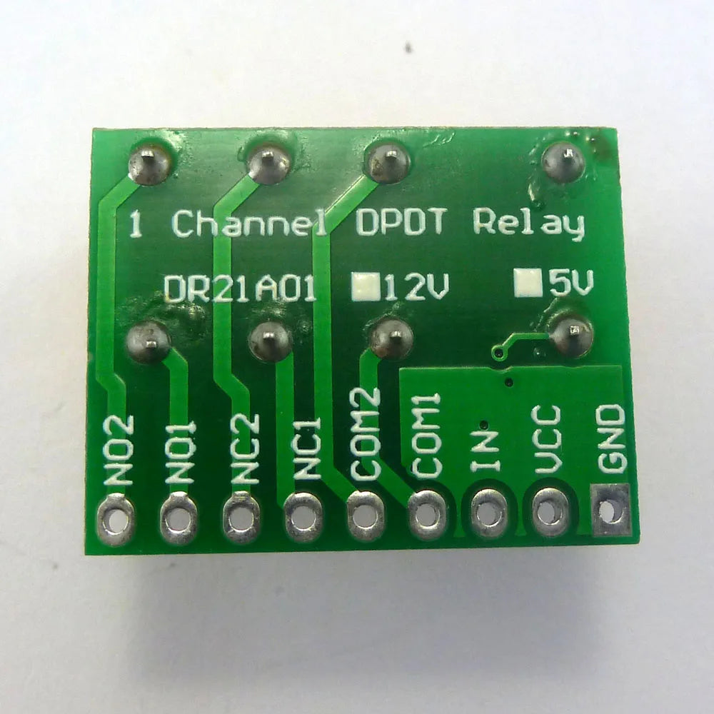 Custom OEM DR21D01*2 2pcs mini Ultralight 1 Channel DPDT Relay Module switch control board for 18650 battery sensor motor driver Manufacturer