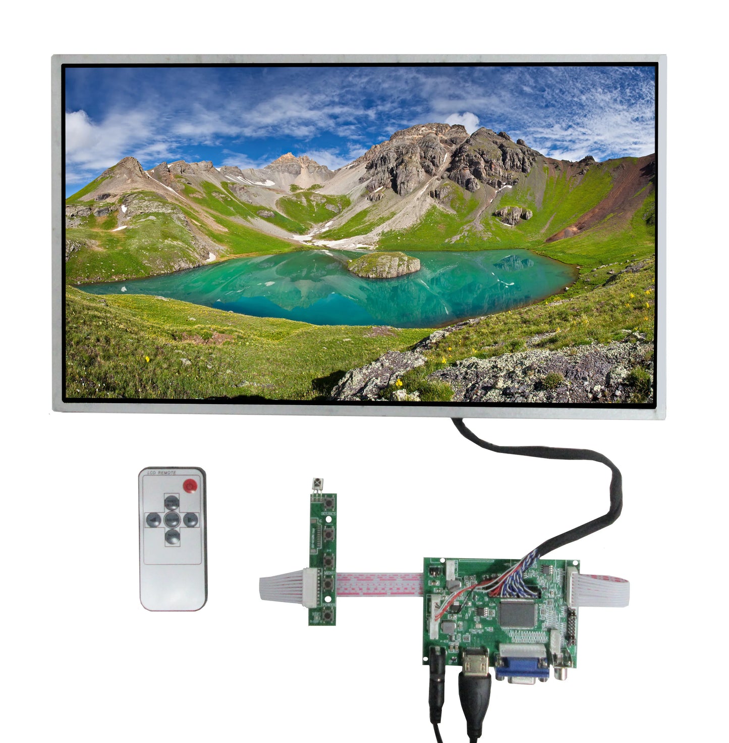 Custom 14 Inch LCD Screen Display Monitor Driver Control Board 2AV HD-Compatible VGA For Raspberry Pi Banana/Orange Pi Mini Computer Manufacturer