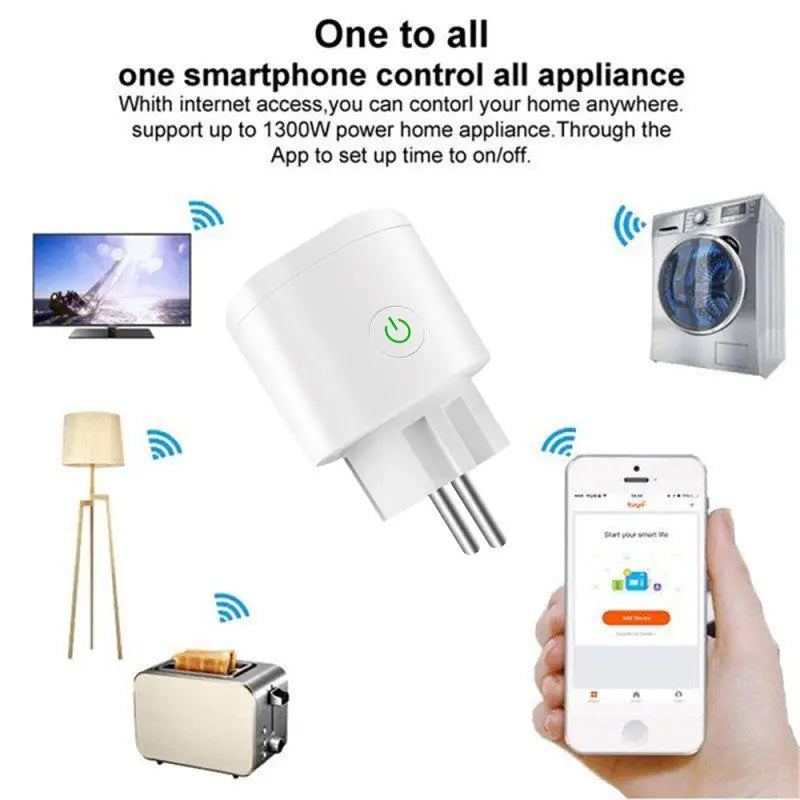 Custom Lonten WIFI Wireless Remote Socket Smart Timer Plug 10A/16A Power Socket Outlet EU Plug Voice Control By Alexa/Google Home Manufacturer