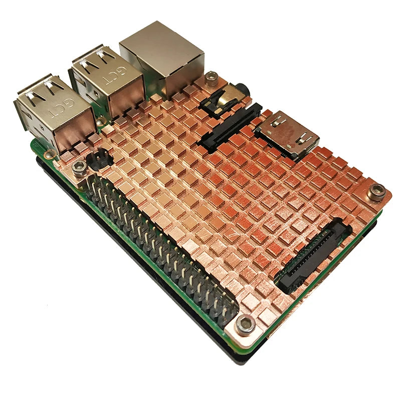Custom Raspberry Pi 3 Mode Copper Heatsink Protective Case Passive Cooling Protective Shell Metal Enclosure for Raspberry Pi 3/3B+ Mod Manufacturer