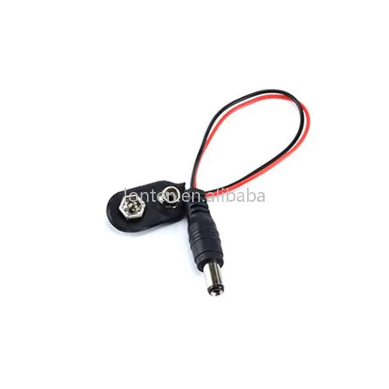 Custom 9V DC Plug 5.5x2.1mm Power Connector With 9V Battery Snap Connector Clip Lead Wires Holder Cable Jack Socket Adapter Manufacturer