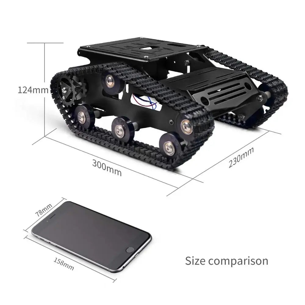 Custom Custom smart robot car Tank chassis kit aluminum alloy motor Raspberry PI DIY remote control robot Manufacturer