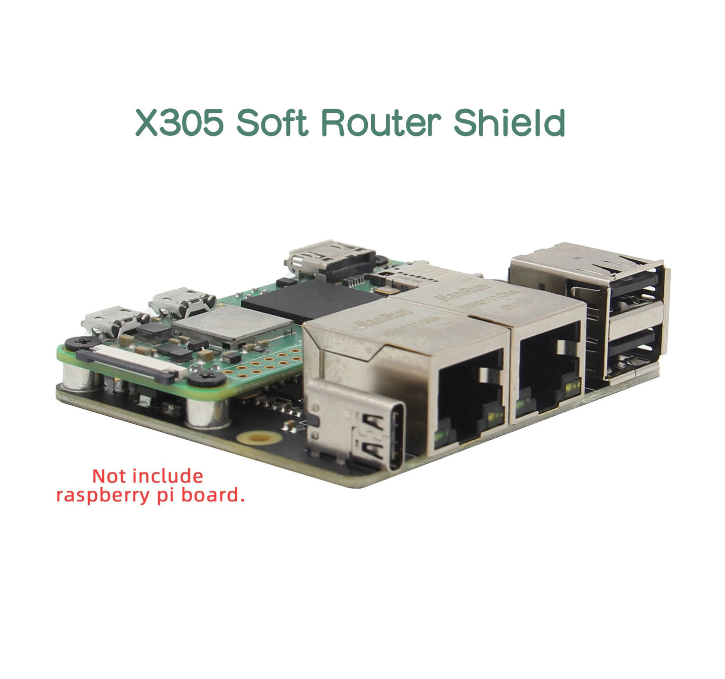 Custom Raspberry Pi Zero 2 W / Zero W Soft Router Shield with Ethernet & USB 2.0 Port (X305) Manufacturer