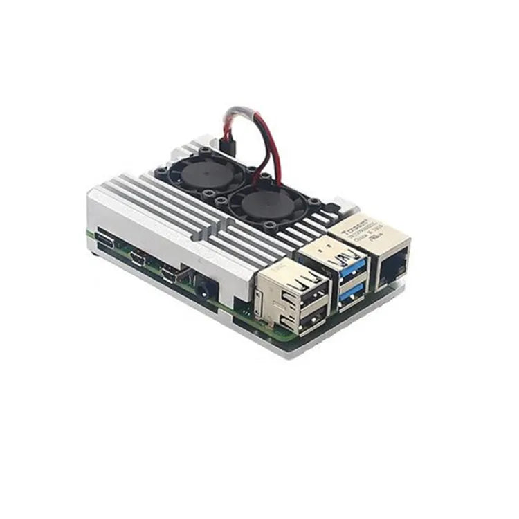 Custom Lonten new arriving in stock Raspberry Pi 4 Aluminum Case Box with high efficient cooling fan for Raspberry Pi 4 Manufacturer