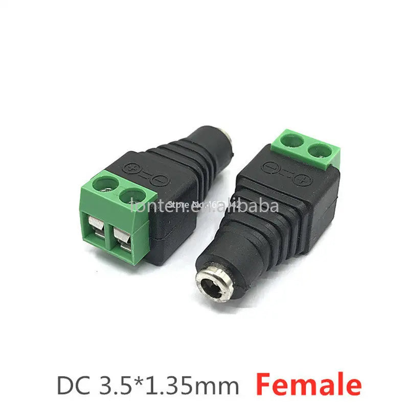 Custom 10Pcs Male Female DC Power Plug Connector 3.5x1.35mm 1.35mm x 3.5mm Needn't Welding DC Plug Adapter 12V 24V For CCTV Manufacturer