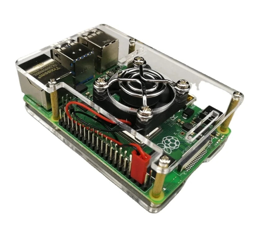 Custom New arriving!!!! On Stock Raspberry Pi 4 2 layers acrylic Case Box for Raspberry Pi 4 case Manufacturer