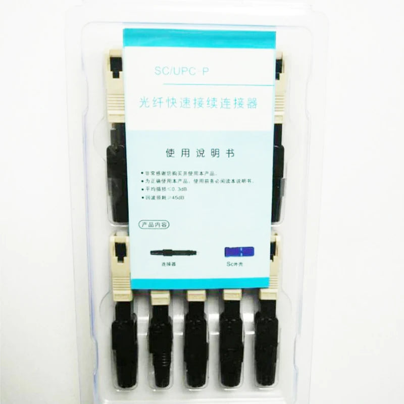 Custom 100PCS FTTH SC UPC multimode fiber optic SC UPC quick connector SC FTTH Fiber Optic Fast Connector SC Connector Manufacturer