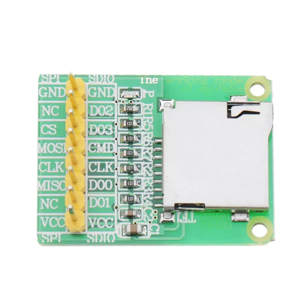 Custom 3.5V / 5V Module TF Card Reader SDIO/SPI Interface Mini TF Card Module Manufacturer