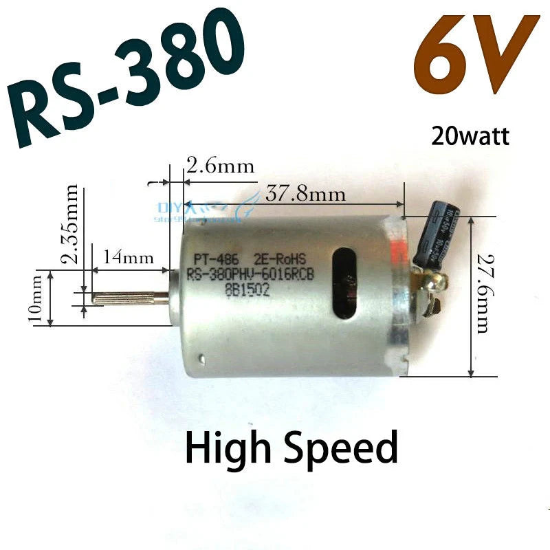 Custom Micro RS-380PH Motor DC 6V 35000RPM High Speed Large Power for RC Toy Car Boat Model Vacuum Cleaner Electric Screwdriver Manufacturer