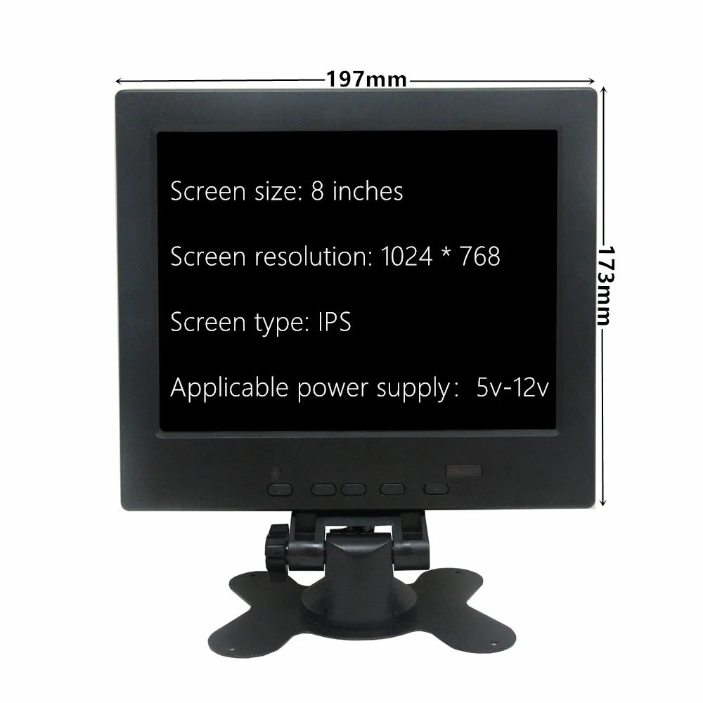 Custom 8 Inch 1024*768 IPS Multipurpose Display Monitor Screen For Raspberry Pi 1 2 3 4 Banana/Orange Pi Computer Secondary Screen Manufacturer