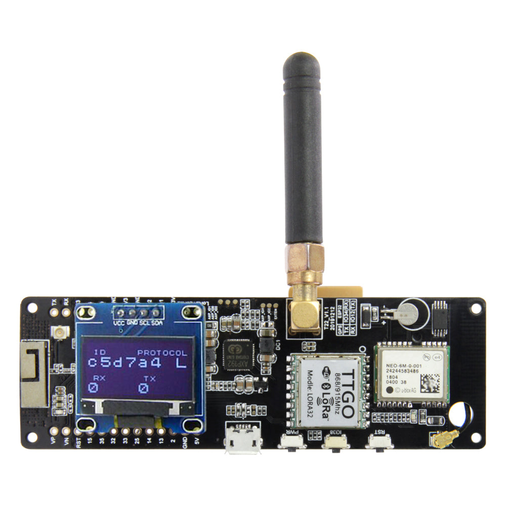 TTGO T-Beam V1.1 ESP32 433/868/915/923Mhz WiFi Module ESP32 GPS NEO-6M 18650 Battery Holder With OLED Custom PCB customize
